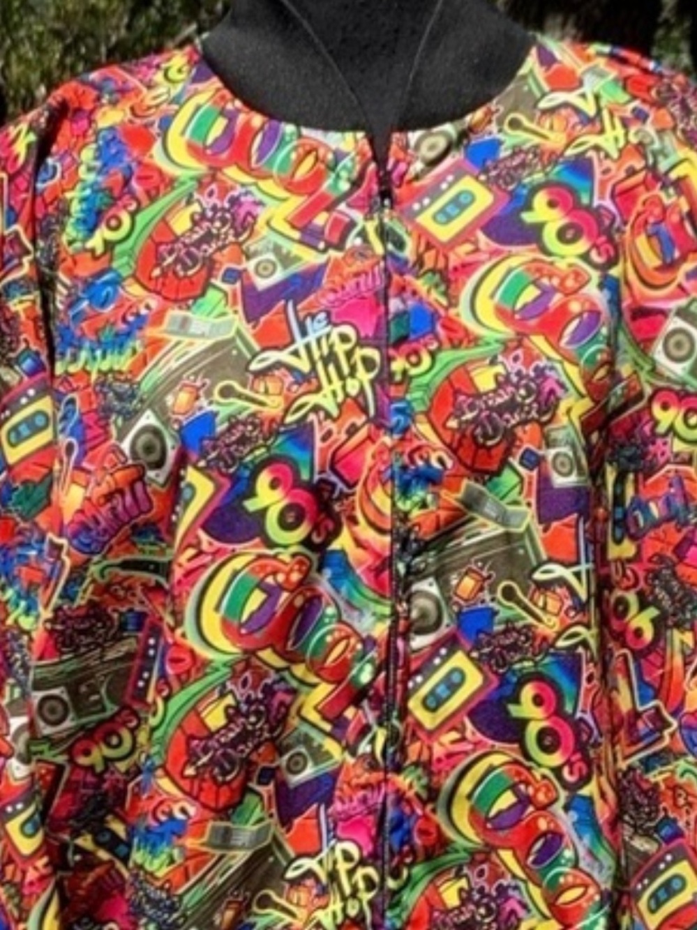 Underwraps Hip Hop 90’s Themed Print‎ Jacket